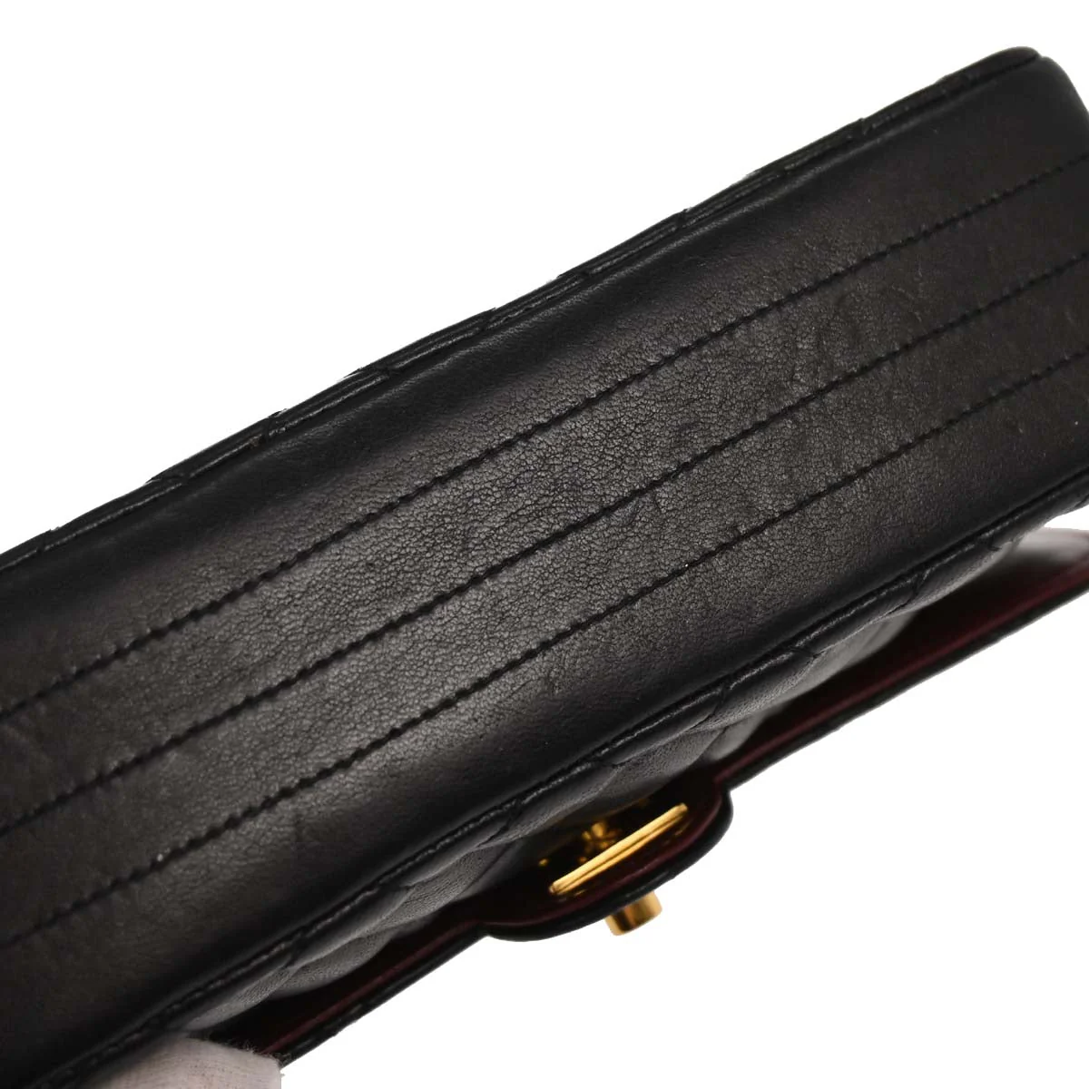 Chanel Black Lambskin Shoulder Bag - Image 3