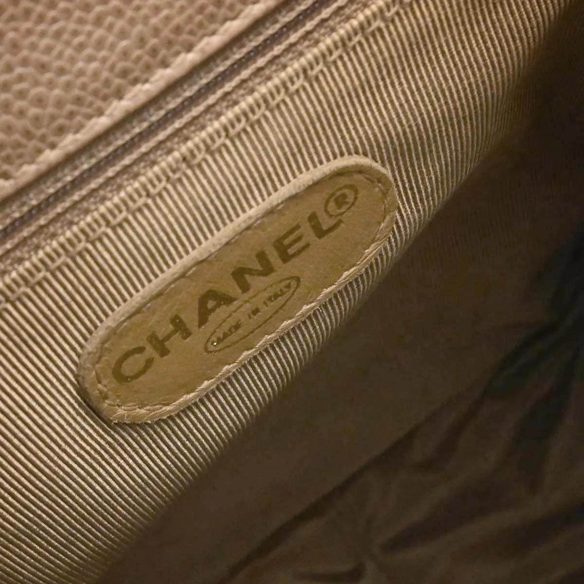 Chanel 1996-1997 Beige Caviar Skin Triple CC Backpack - Image 18