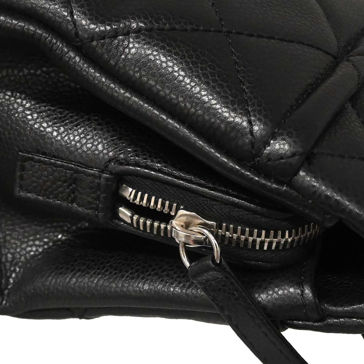 Chanel 2012-2013 Black Caviar Timeless CC Chain Tote Bag - Image 11