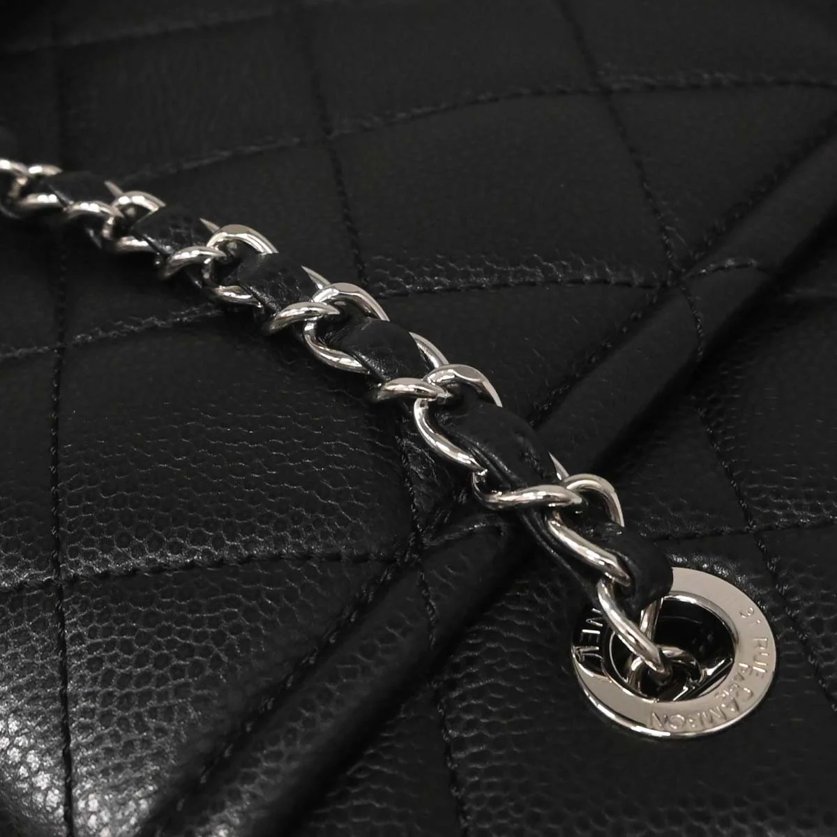 Chanel 2012-2013 Black Caviar Timeless CC Chain Tote Bag - Image 13