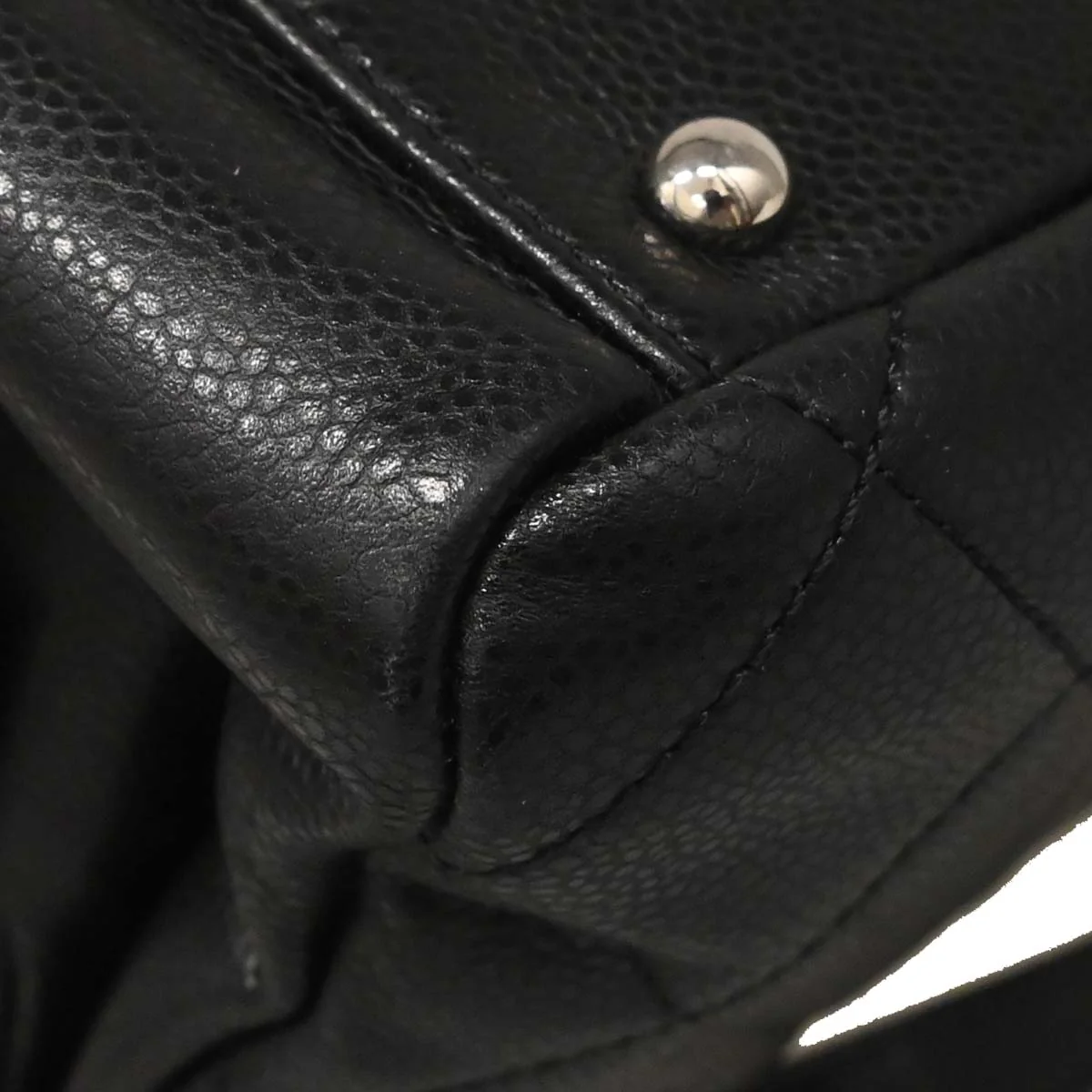 Chanel 2012-2013 Black Caviar Timeless CC Chain Tote Bag - Image 8
