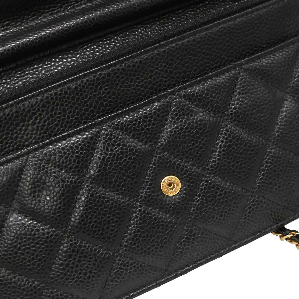 Chanel Black Caviar Classic WOC Wallet on Chain Bag - Image 14