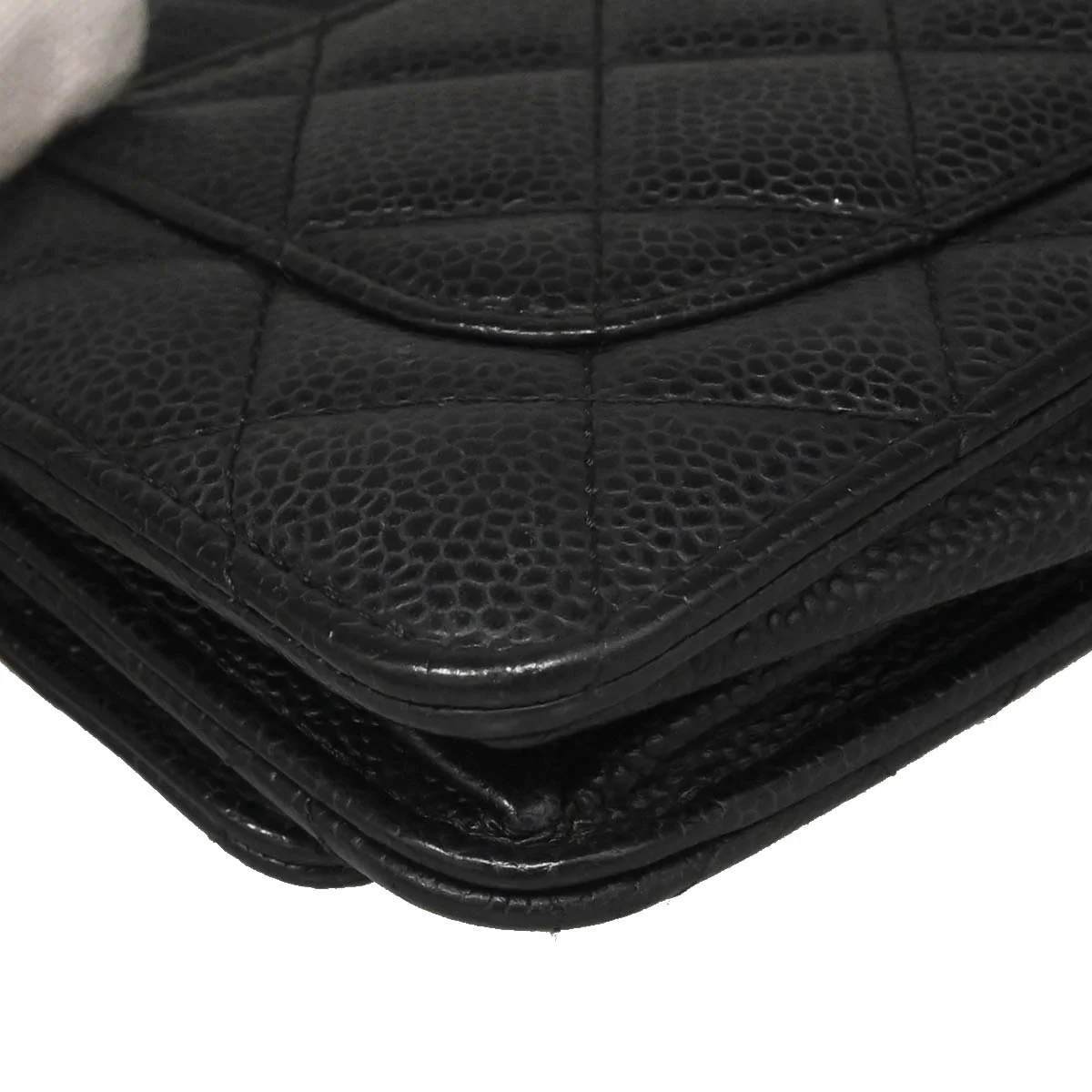 Chanel Black Caviar Classic WOC Wallet on Chain Bag - Image 4