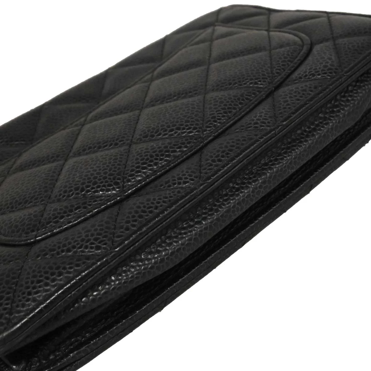 Chanel Black Caviar Classic WOC Wallet on Chain Bag - Image 5