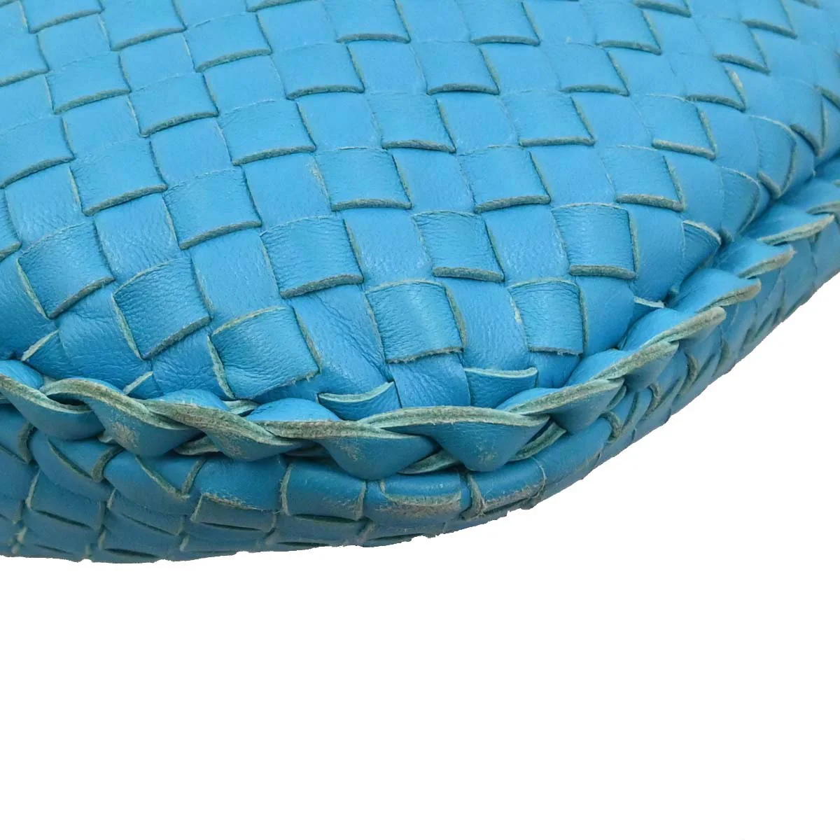 Bottega Veneta Blue Lambskin Intrecciato Hobo Handbag - Image 3