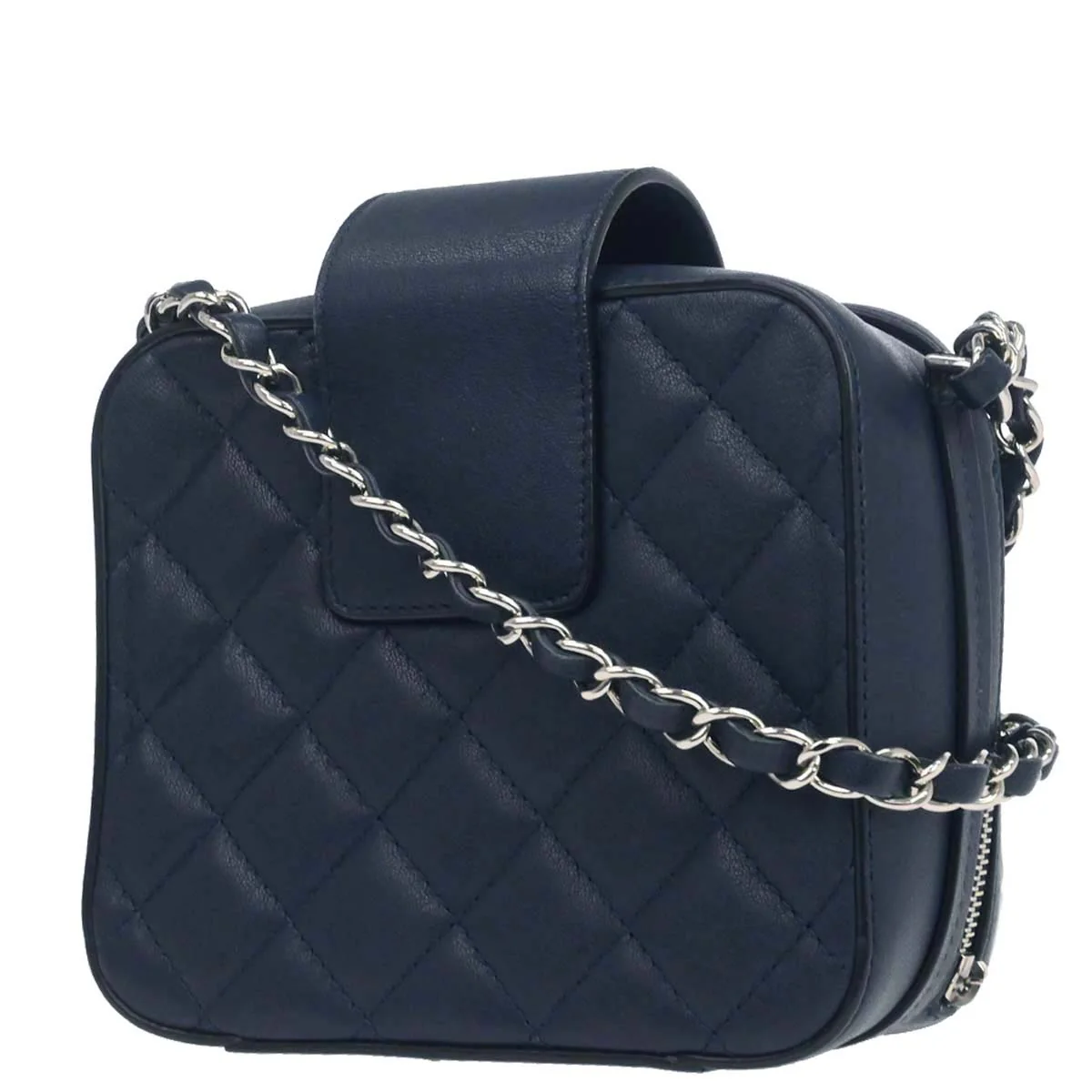 Chanel Navy Lambskin CC Mini Box Camera Bag Shoulder Bag - Image 2