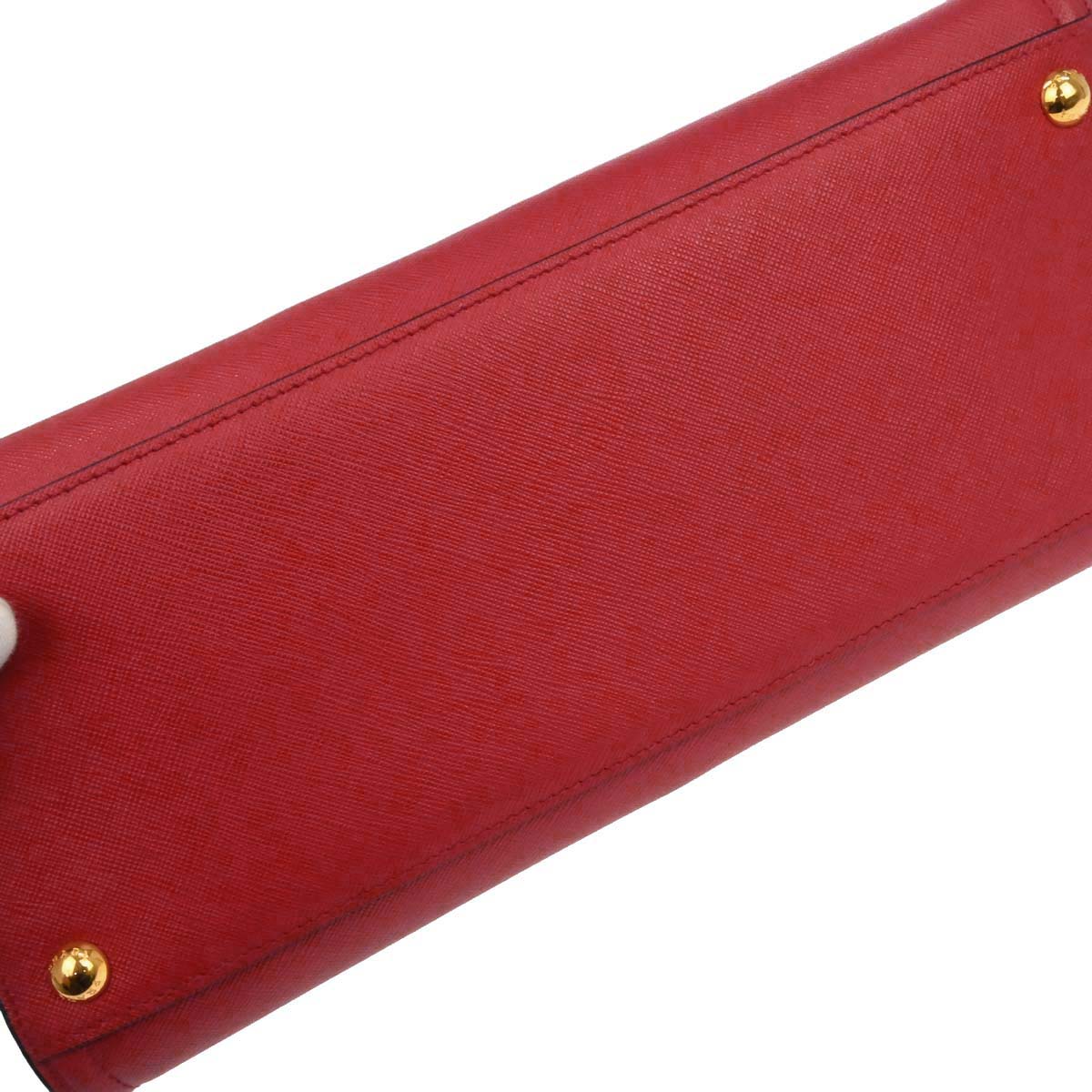 Prada Red Leather 2way Shoulder Tote Handbag - Image 11