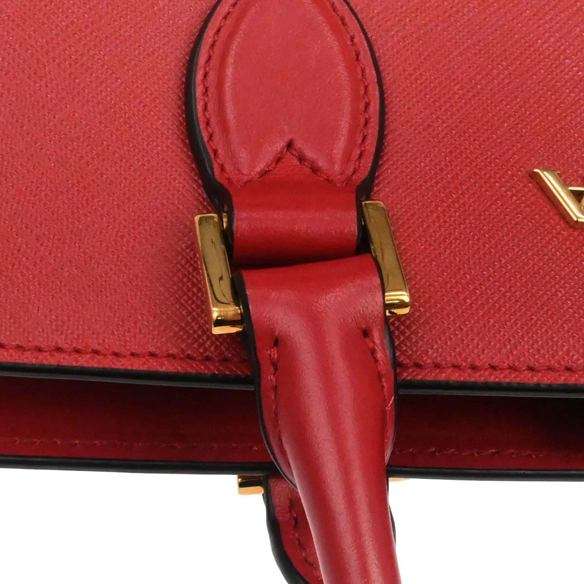 Prada Red Leather 2way Shoulder Tote Handbag - Image 4