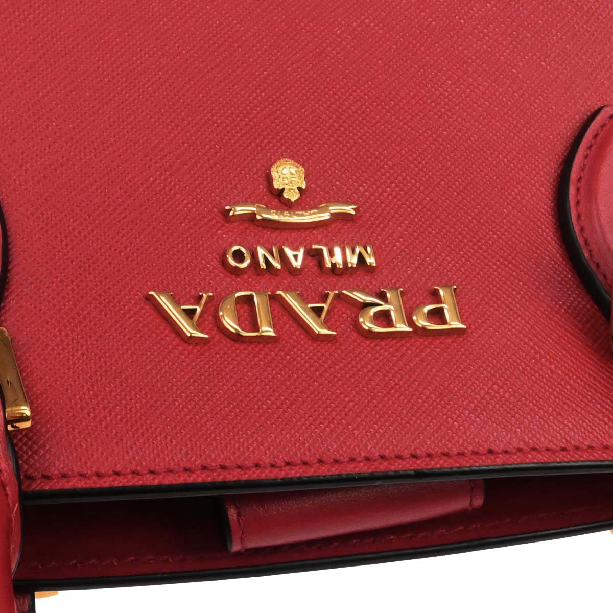 Prada Red Leather 2way Shoulder Tote Handbag - Image 5