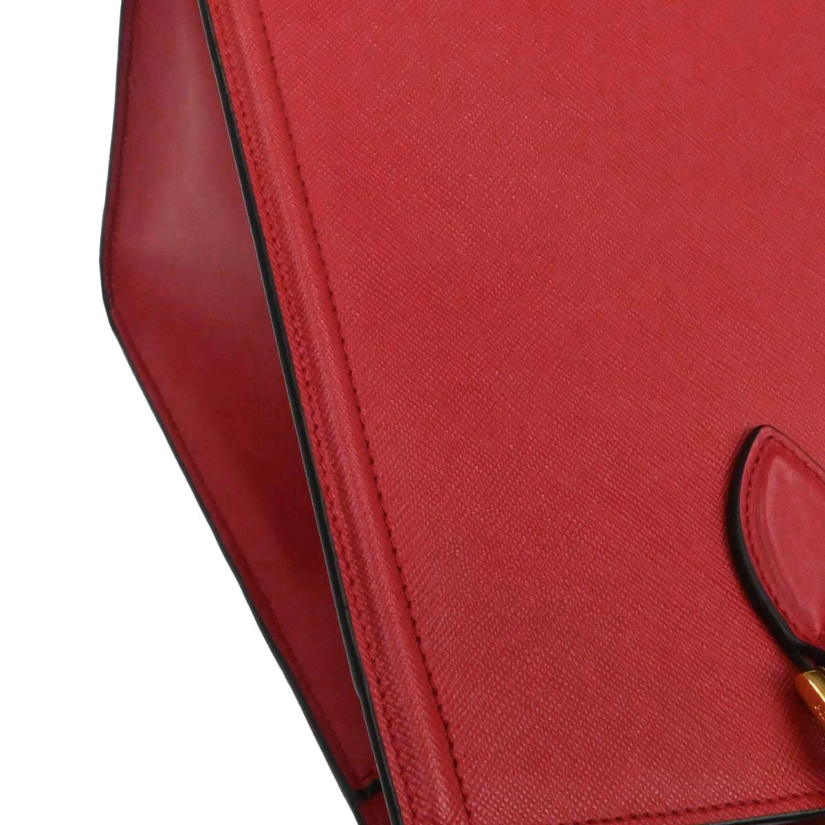 Prada Red Leather 2way Shoulder Tote Handbag - Image 6