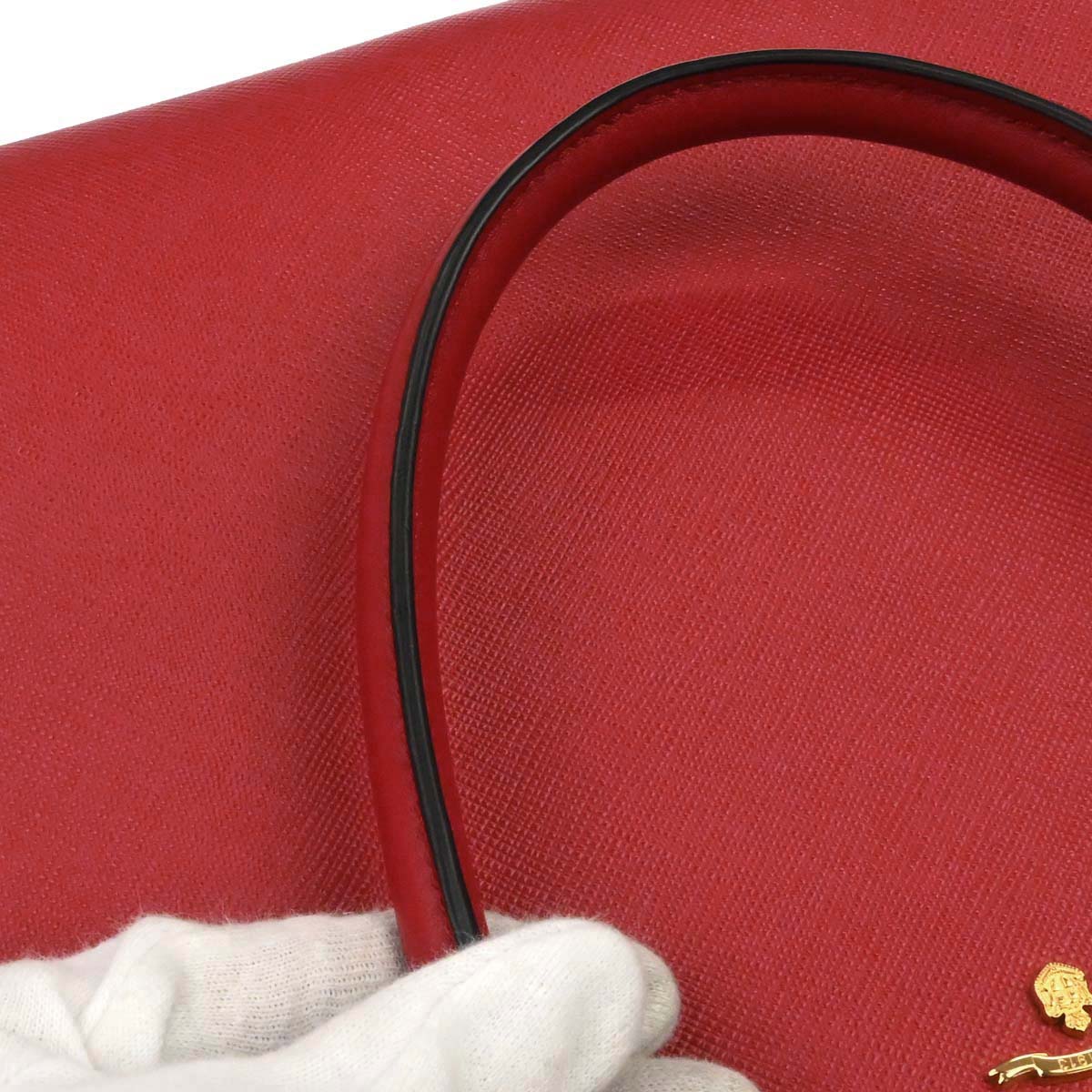 Prada Red Leather 2way Shoulder Tote Handbag - Image 7