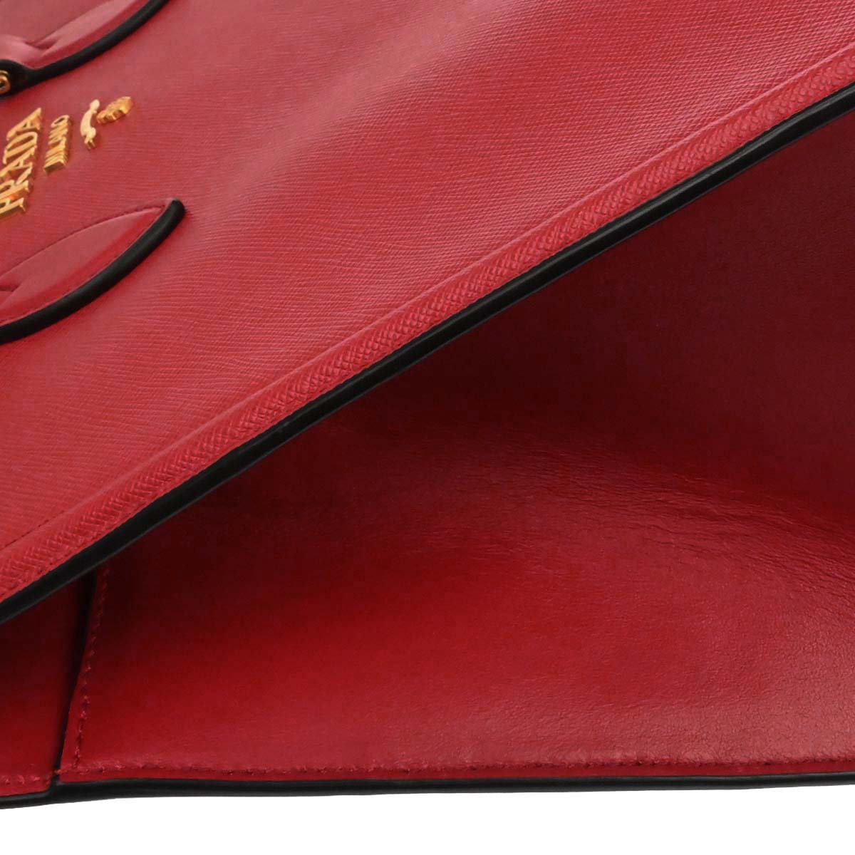 Prada Red Leather 2way Shoulder Tote Handbag - Image 8