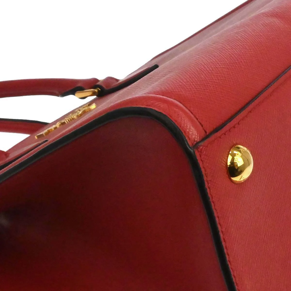 Prada Red Leather 2way Shoulder Tote Handbag - Image 9