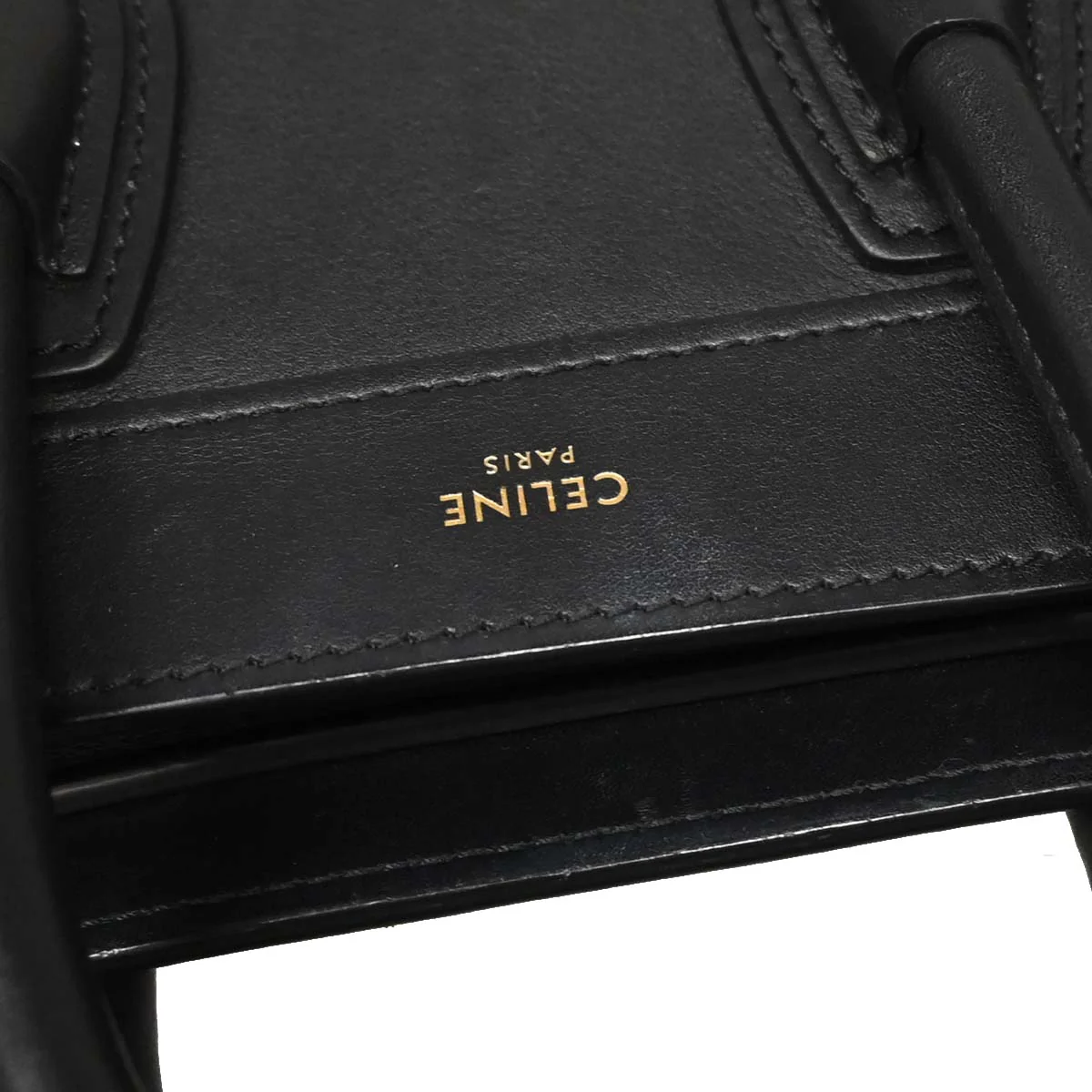 Celine Black Leather Nano Luggage 2way Shoulder Tote Bag - Image 16