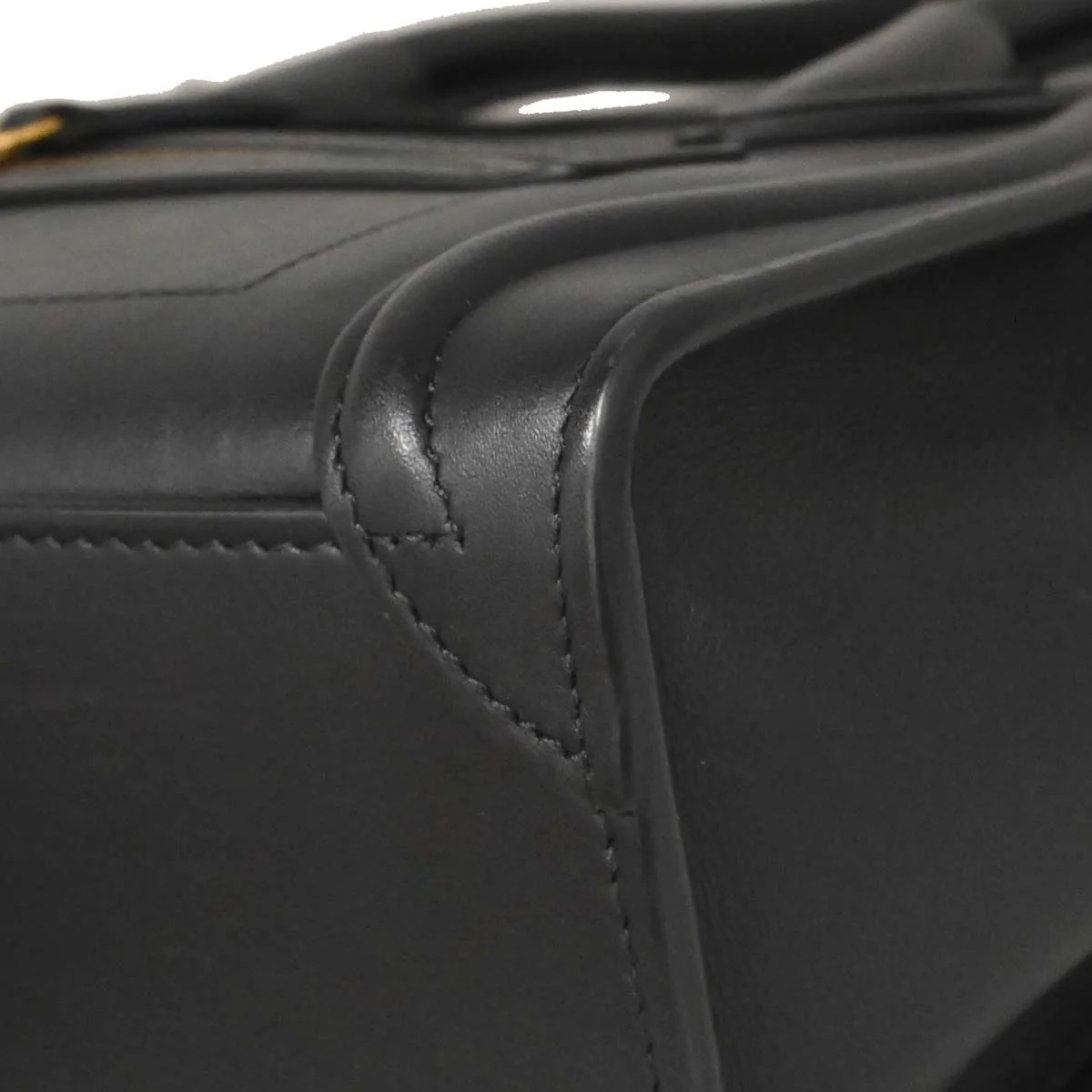 Celine Black Leather Nano Luggage 2way Shoulder Tote Bag - Image 6