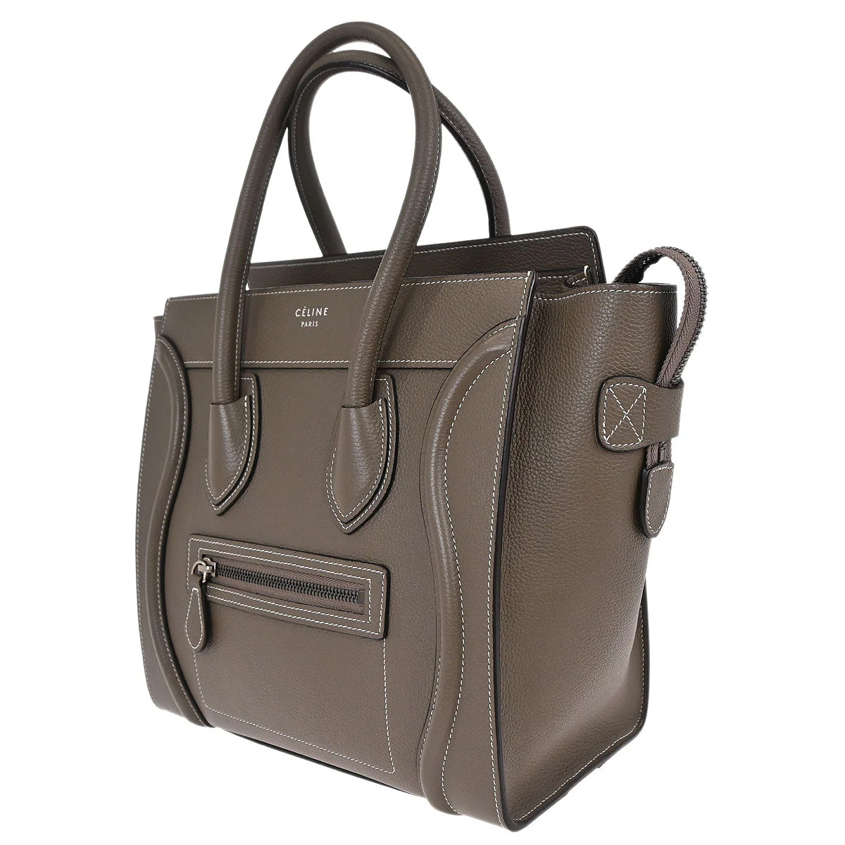 Celine Brown Luggage Micro Tote Handbag - Image 3