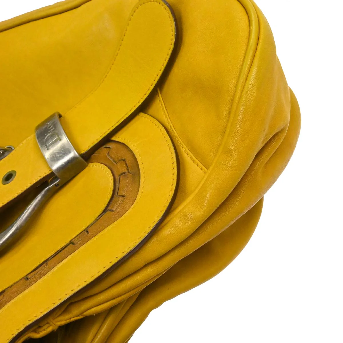 Christian Dior Yellow Gaucho Shoulder Bag - Image 7