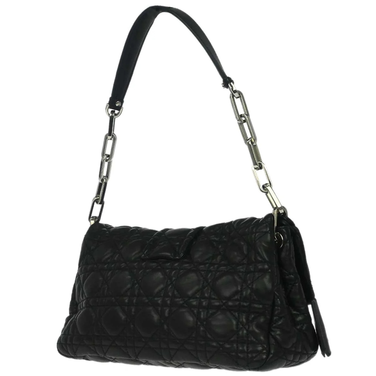 Christian Dior Black Lambskin Cannage Handbag - Image 2