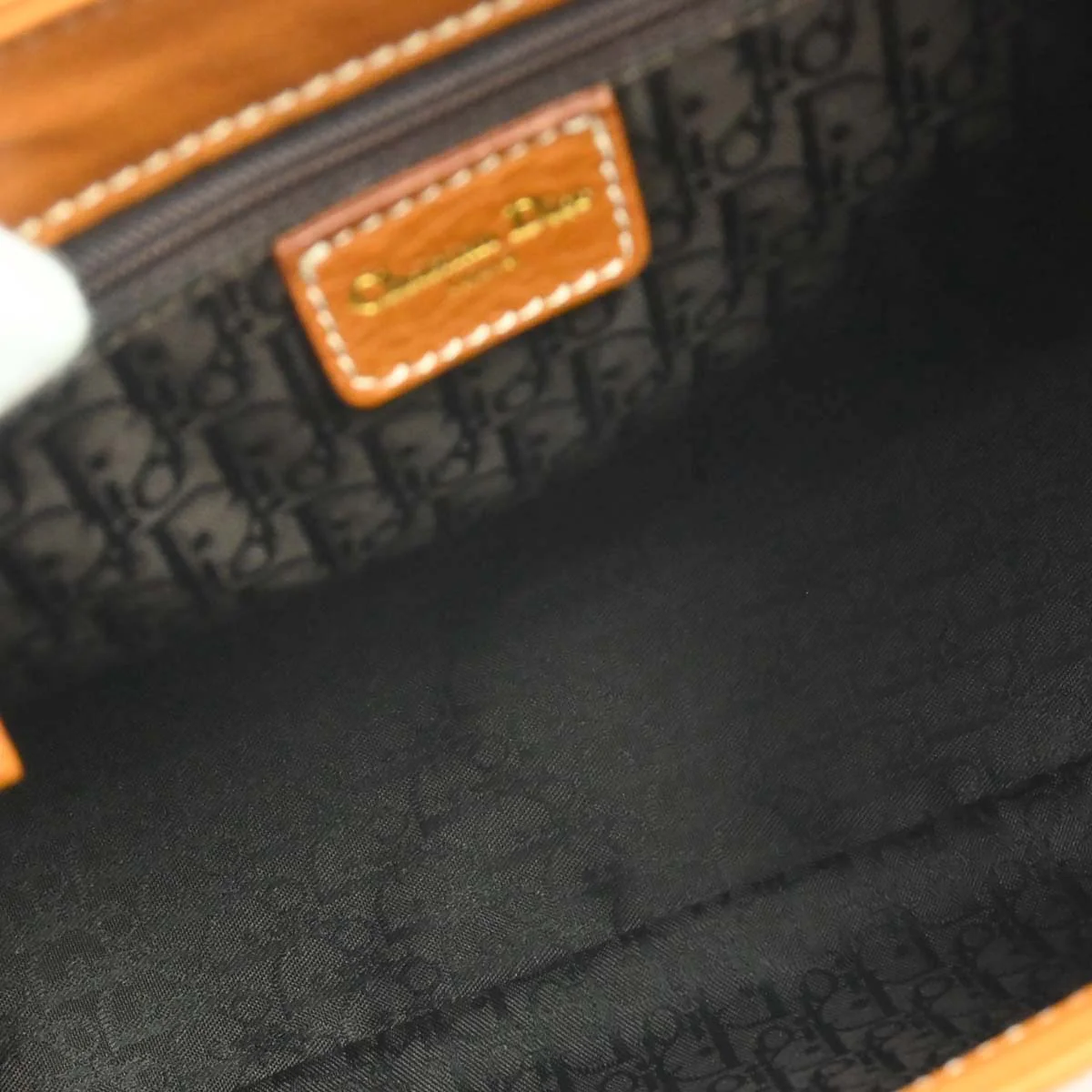 Christian Dior Brown Leather Top Handle Saddle 2way Shoulder Handbag - Image 18