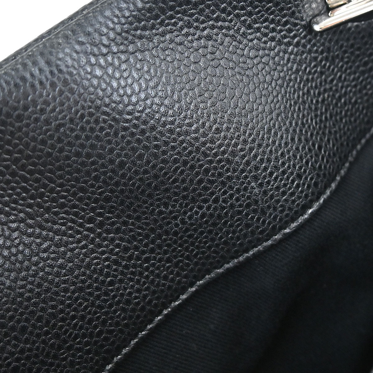 Chanel 2013-2014 Black Caviar Skin Timeless CC Chain Tote Bag - Image 17