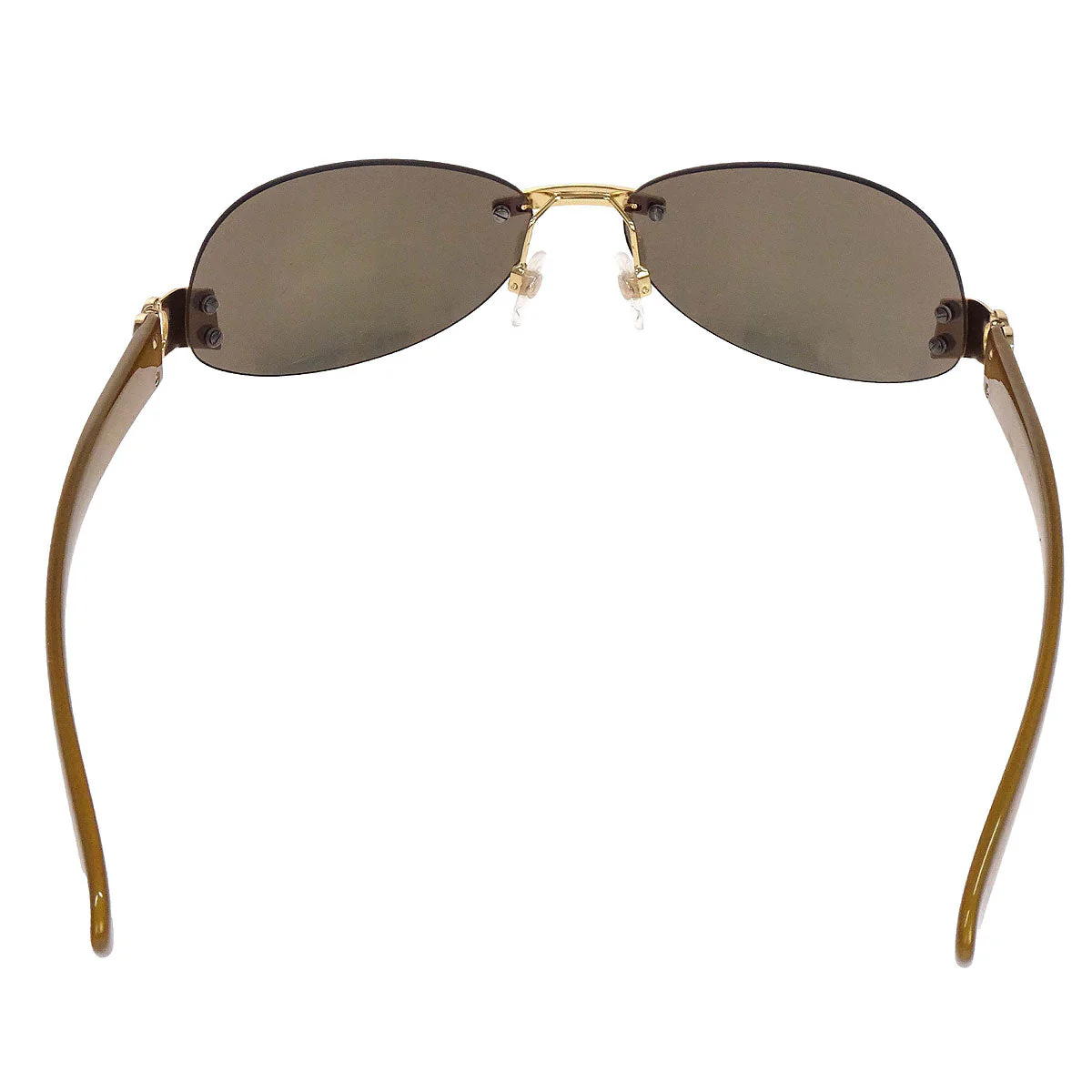 Chanel Sunglasses Eyewear Gold 59□15 Small Good - Image 2