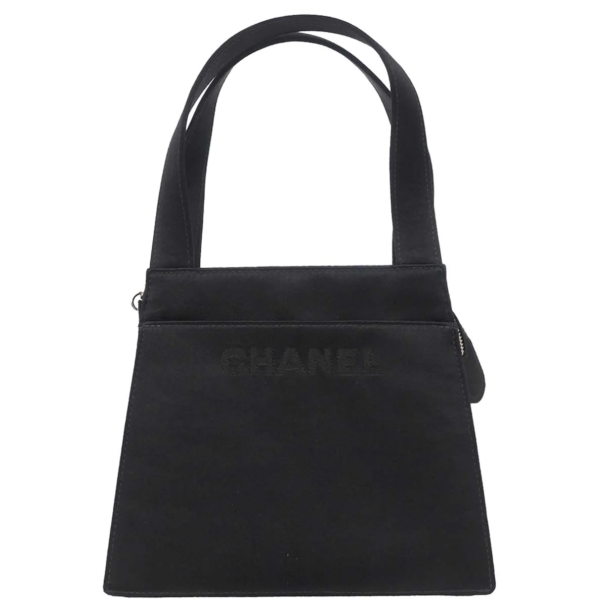 Chanel Black Satin Handbag