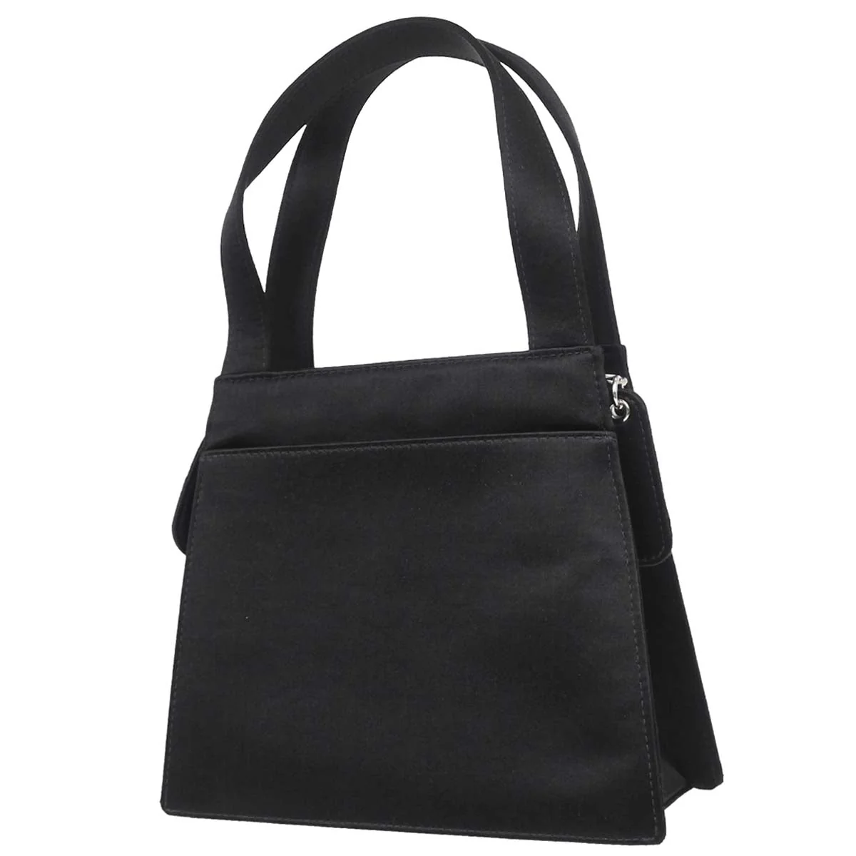 Chanel Black Satin Handbag - Image 2