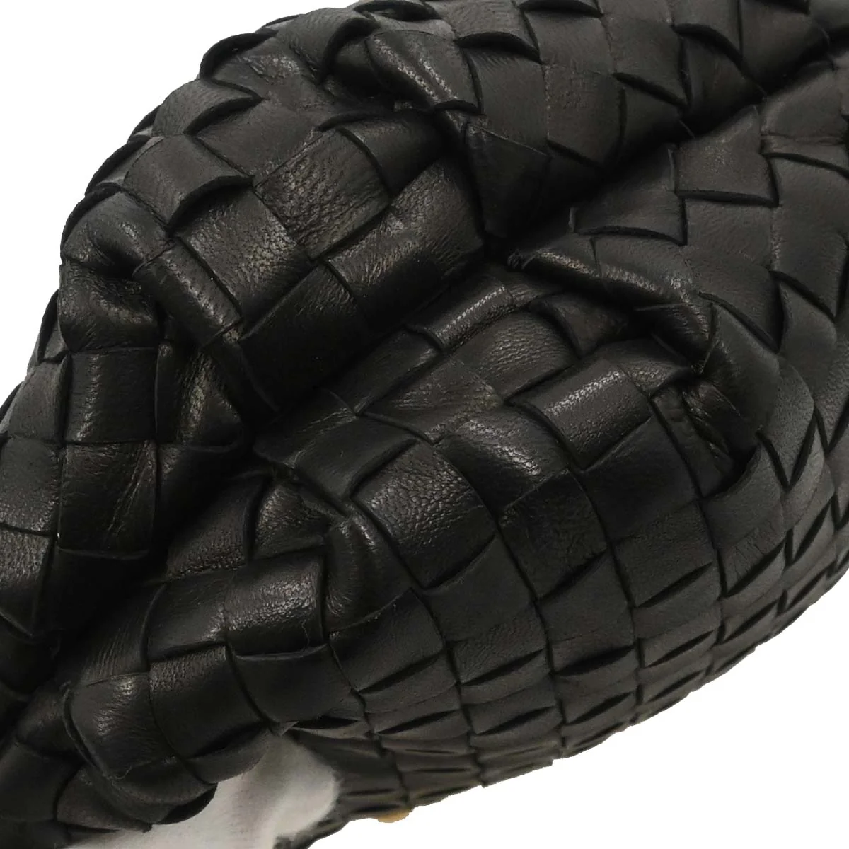Bottega Veneta Black Lambskin Intrecciato Clutch Bag - Image 3