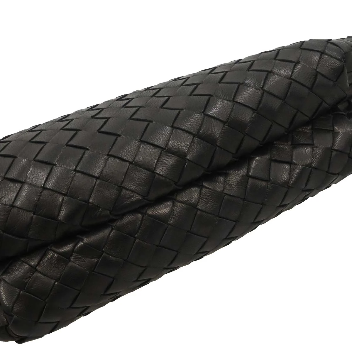 Bottega Veneta Black Lambskin Intrecciato Clutch Bag - Image 4