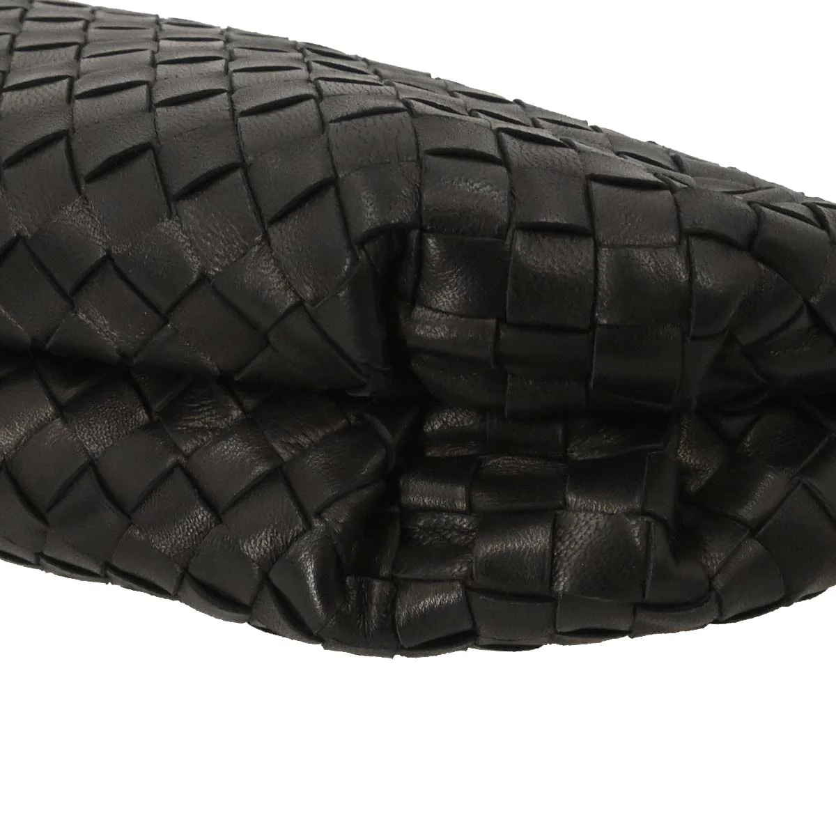 Bottega Veneta Black Lambskin Intrecciato Clutch Bag - Image 7