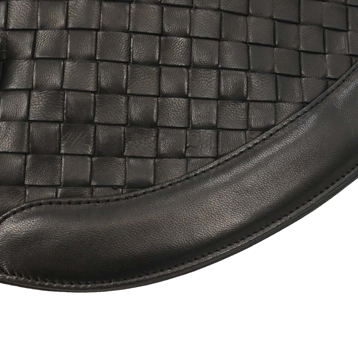 Bottega Veneta Black Lambskin Intrecciato Clutch Bag - Image 8
