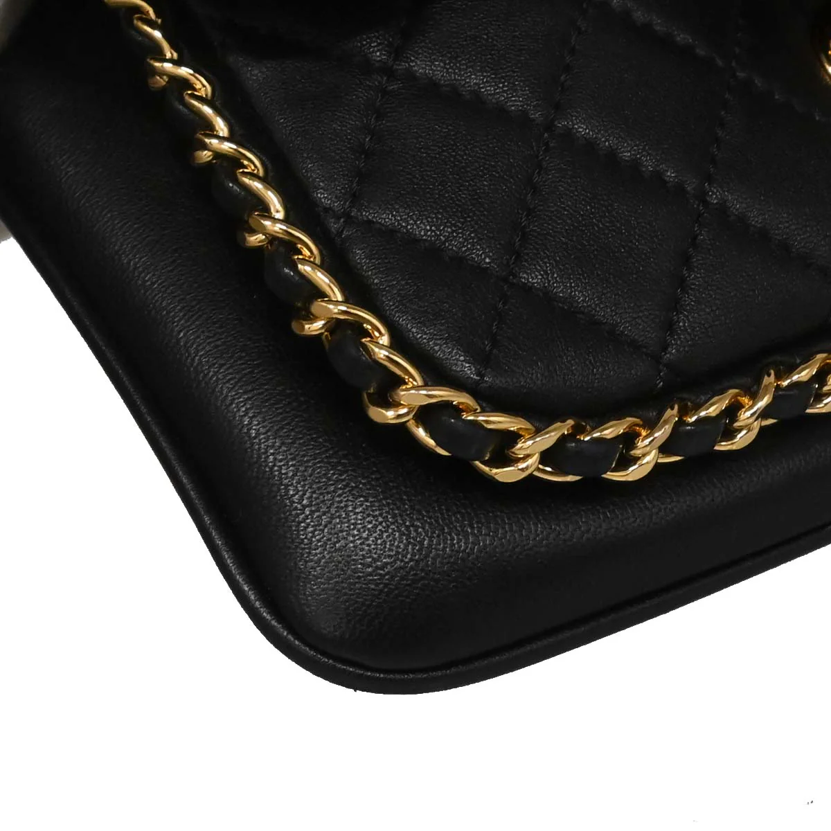 Chanel 2017 Black Lambskin Unchained Flap 2way Shoulder Handbag - Image 3