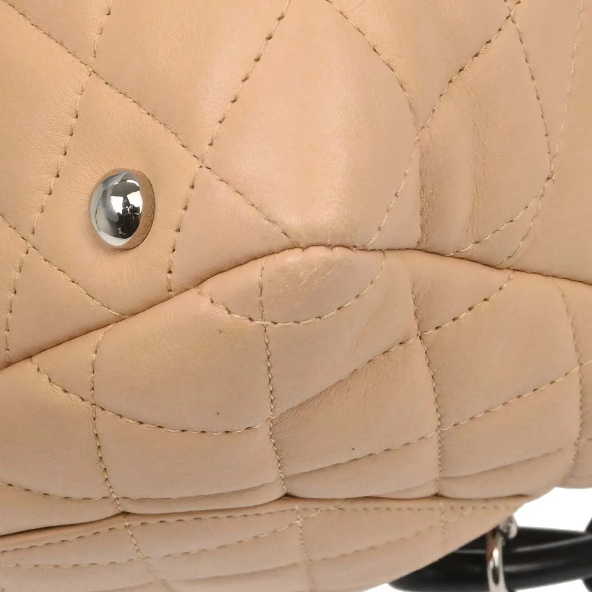 Chanel 2005-2006 Beige Calfskin Cambon Ligne Bowling Bag 27 - Image 13