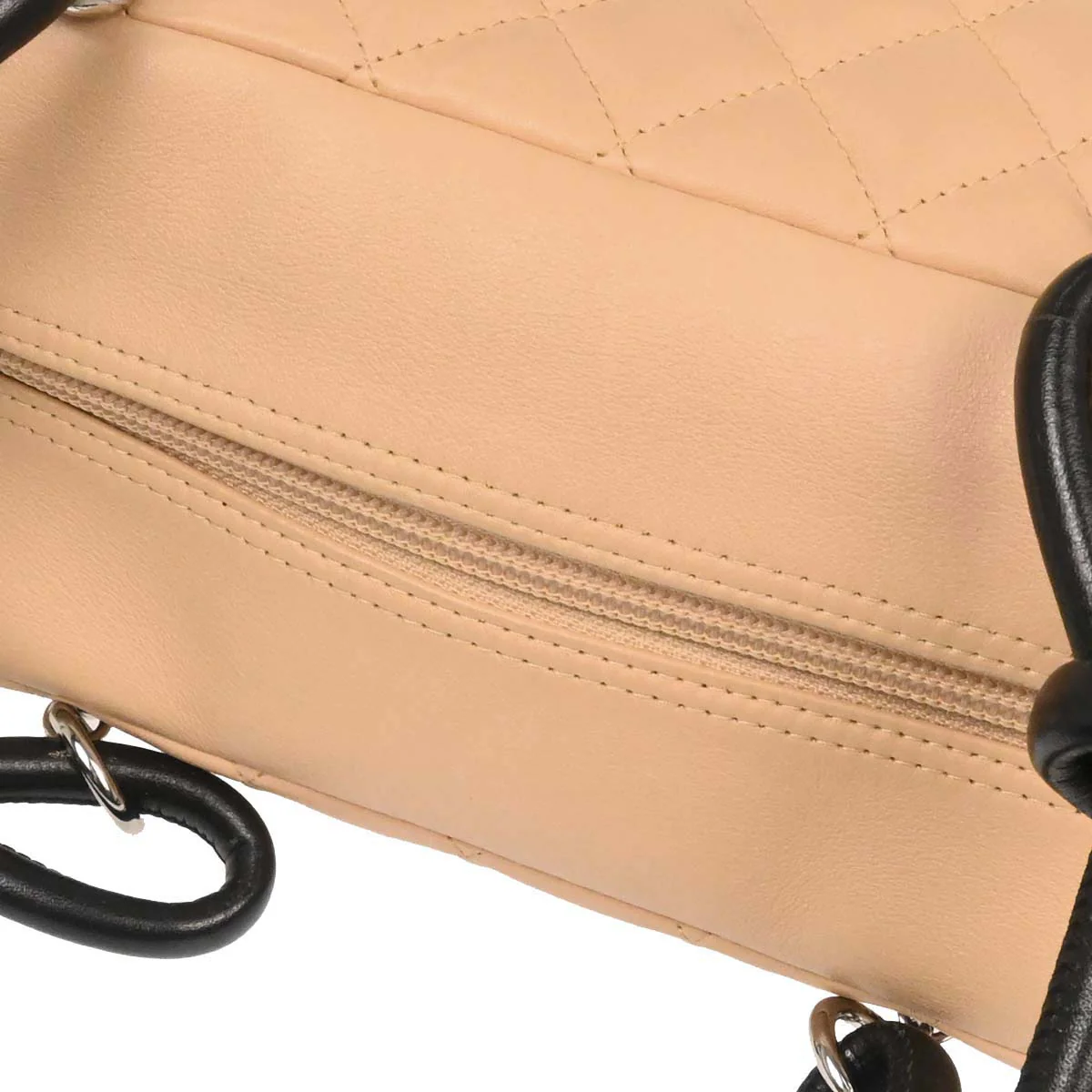 Chanel 2005-2006 Beige Calfskin Cambon Ligne Bowling Bag 27 - Image 5