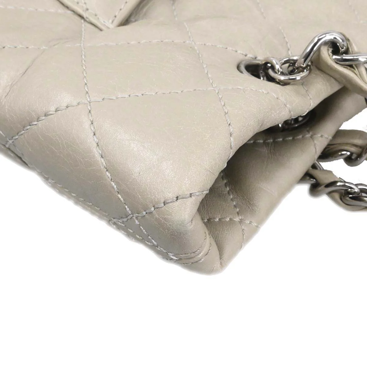 Chanel 2006-2008 Off-white Calfskin Cambon Ligne Tote Handbag - Image 12