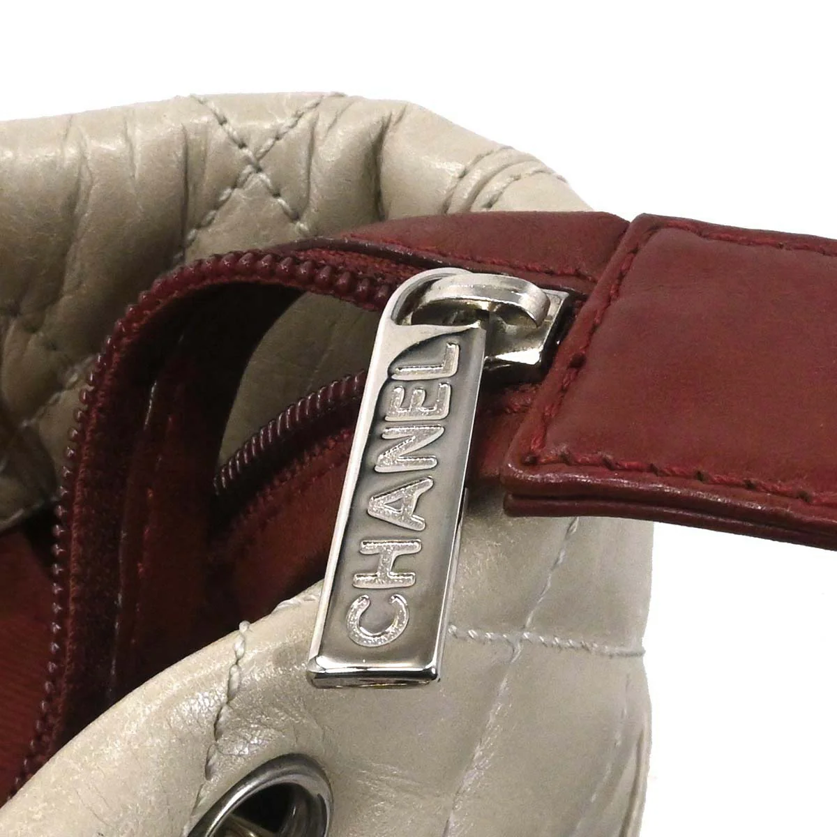 Chanel 2006-2008 Off-white Calfskin Cambon Ligne Tote Handbag - Image 17