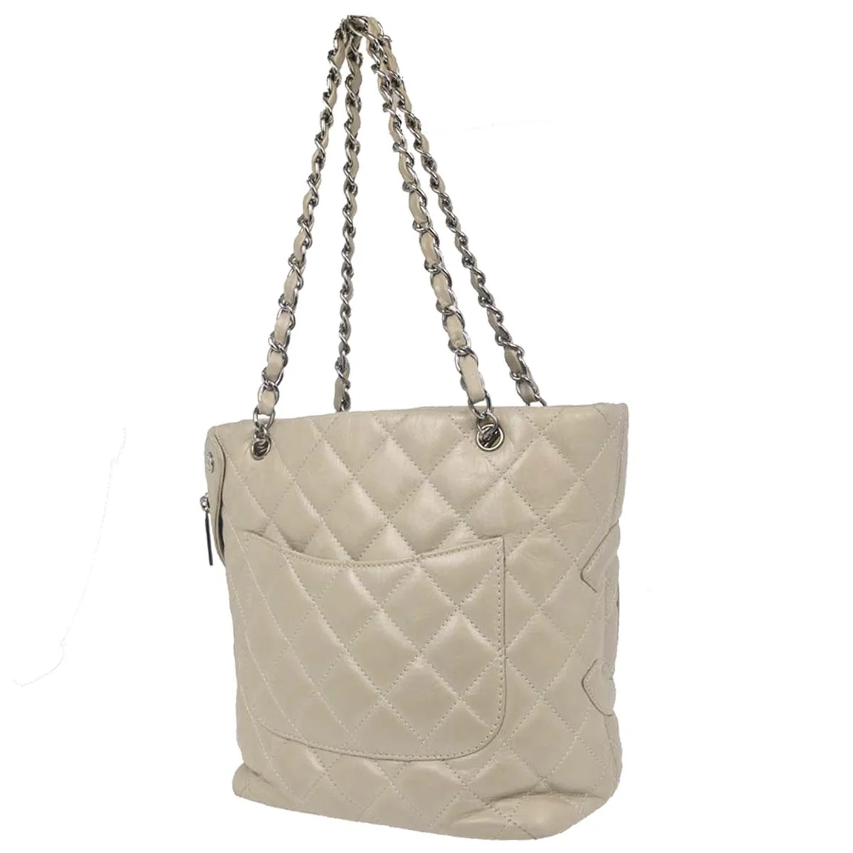 Chanel 2006-2008 Off-white Calfskin Cambon Ligne Tote Handbag - Image 2