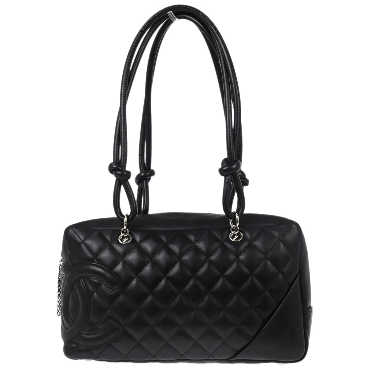 Chanel Black Calfskin Cambon Ligne Bowling Bag 27