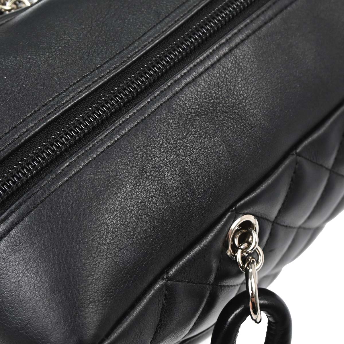 Chanel Black Calfskin Cambon Ligne Bowling Bag 27 - Image 10
