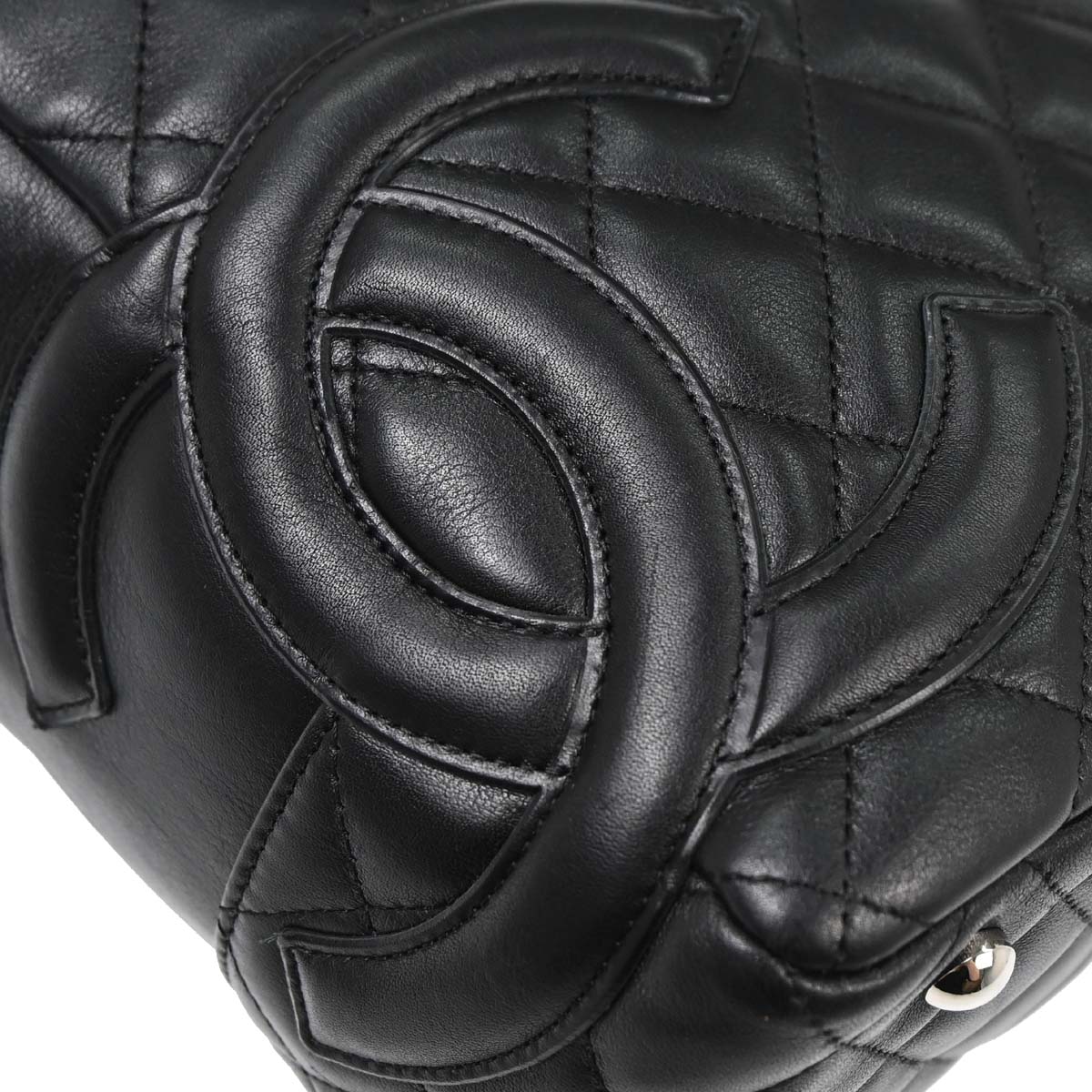 Chanel Black Calfskin Cambon Ligne Bowling Bag 27 - Image 15