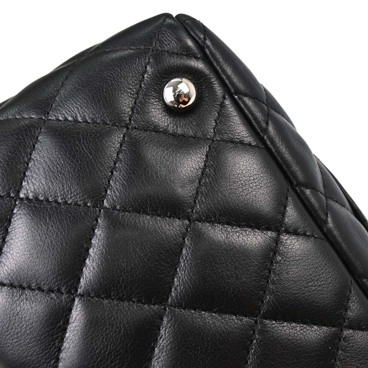 Chanel Black Calfskin Cambon Ligne Bowling Bag 27 - Image 5