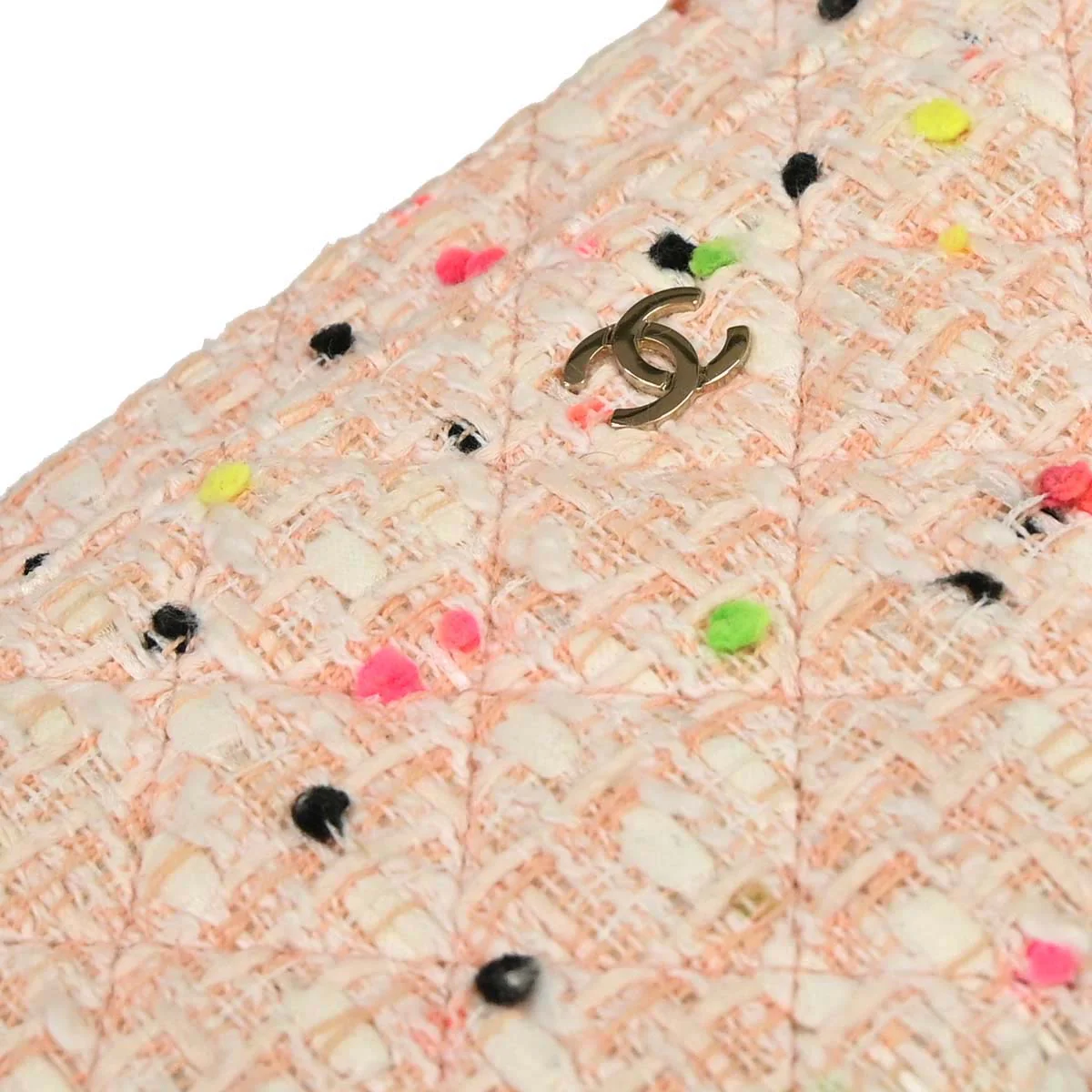 Chanel 2019 White Tweed Classic WOC Wallet On Chain - Image 10