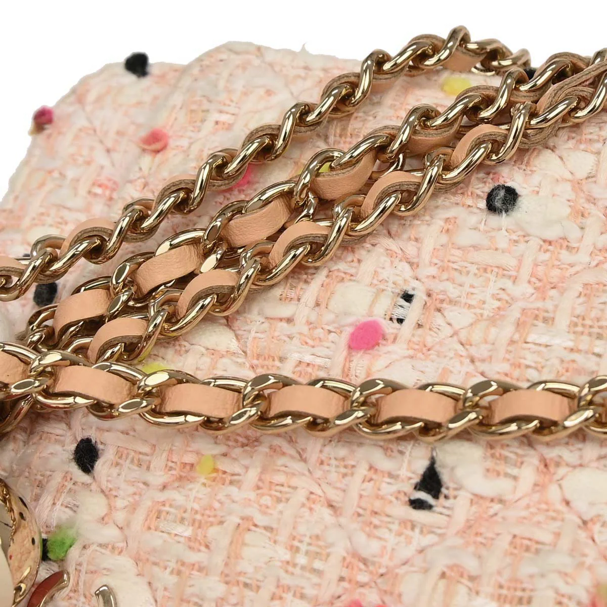 Chanel 2019 White Tweed Classic WOC Wallet On Chain - Image 11