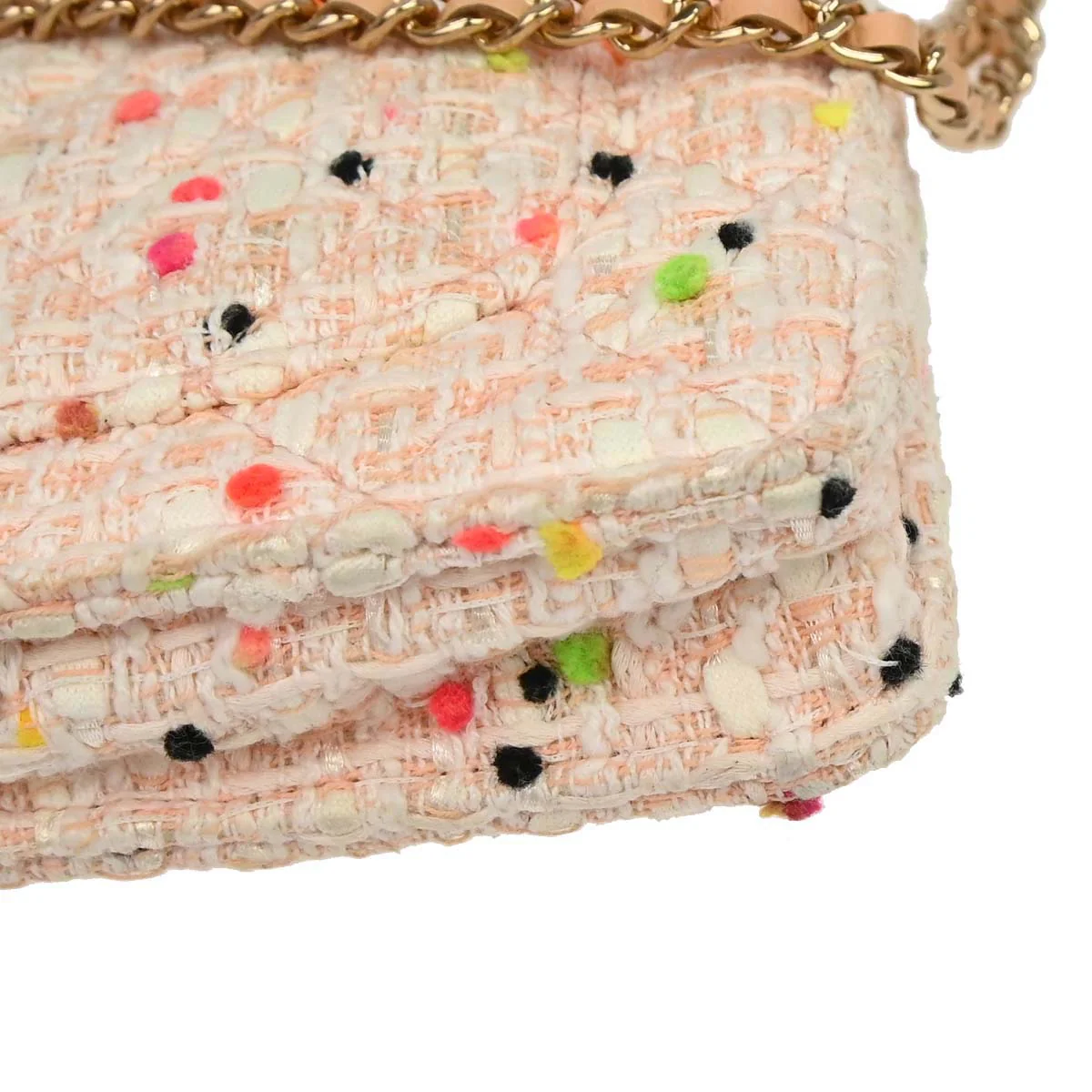 Chanel 2019 White Tweed Classic WOC Wallet On Chain - Image 7