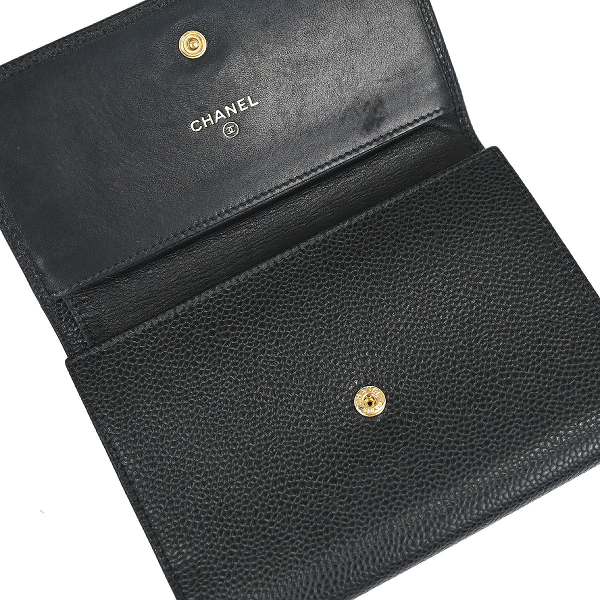 Chanel 2005-2006 Black Caviar Skin Wallet - Image 8