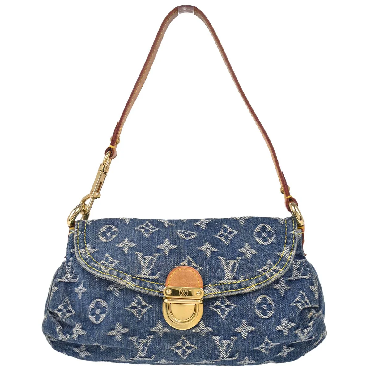 Louis Vuitton Blue Monogram Denim Mini Pleaty Handbag M95050