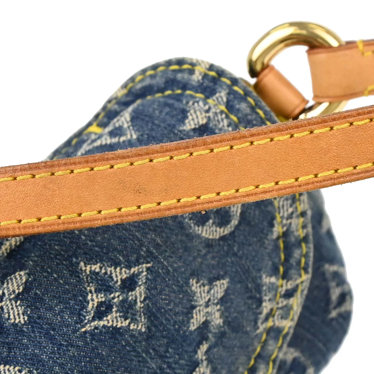 Louis Vuitton Blue Monogram Denim Mini Pleaty Handbag M95050 - Image 12