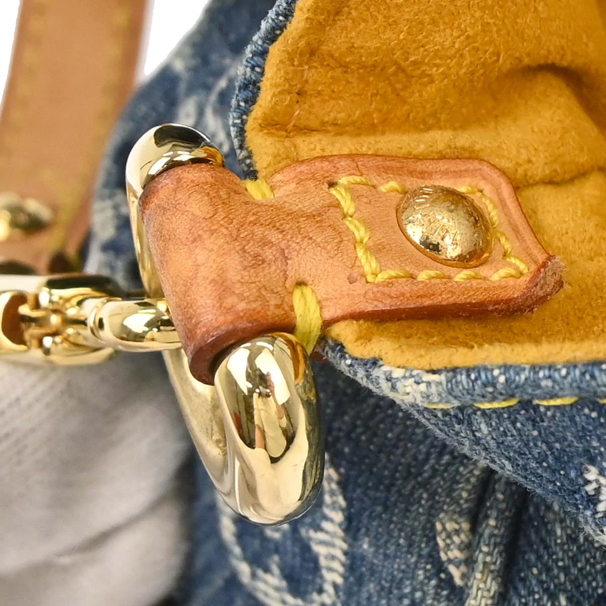 Louis Vuitton Blue Monogram Denim Mini Pleaty Handbag M95050 - Image 13