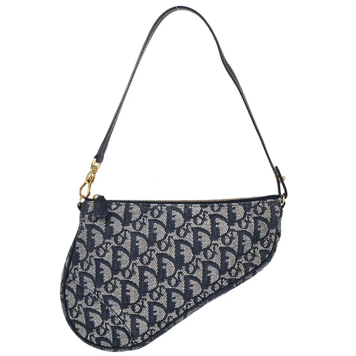 Christian Dior Navy Trotter Saddle Handbag