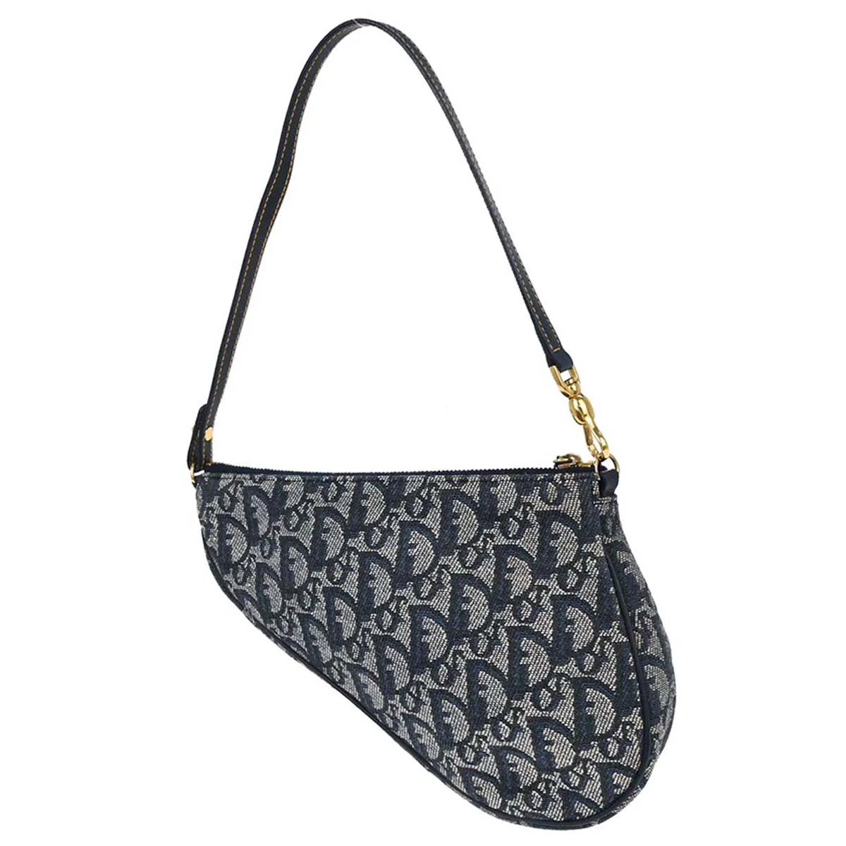 Christian Dior Navy Trotter Saddle Handbag - Image 2